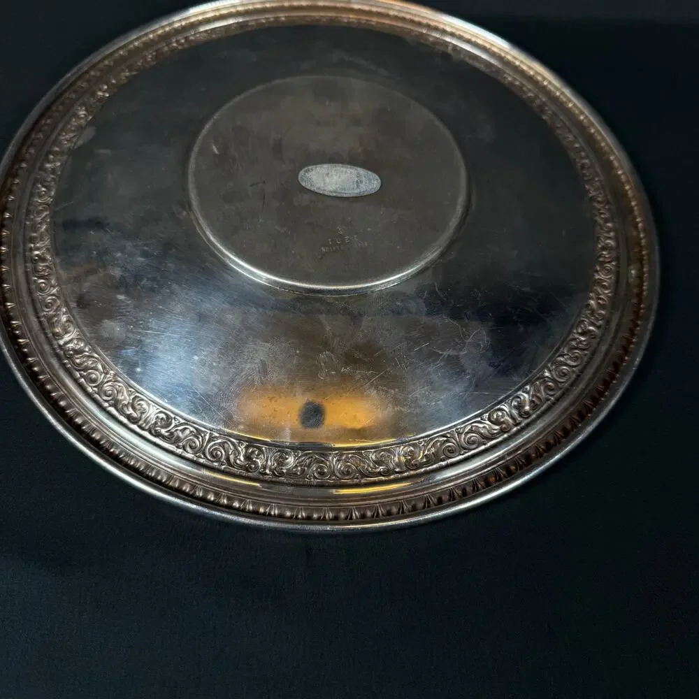 Vintage Reed & Barton 10.5” Dinner Plate #1201 Silver Plated